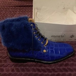 Mauri Alligator and mink Bleu 149 size 8.5m